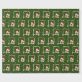 Kerst Golden Retriever in touwframe Cadeaupapier (Vlak)