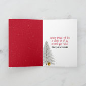 Kerst Golden Retriever met boom Feestdagen Kaart (Binnen)