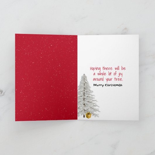 Kerst Golden Retriever met boom Feestdagen Kaart (Binnen)