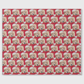 Kerst Golden Retriever met Pet Cadeaupapier (Vlak)