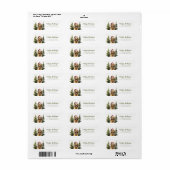 Kerst Golden Retriever Retouradreslabels Etiket (Full Sheet)