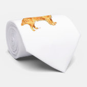 Kerst Golden Retriever Stropdas (Opgerold)