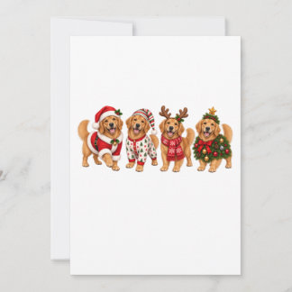 Kerst Golden Retriever Vakantie Vrienden Notitiekaartje