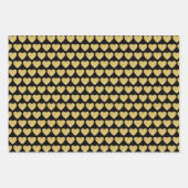 Kerst Golden Santa Stippen en harten Inpakpapier Vel (Voorkant 2)