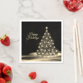 Kerst Golden Shiny Winter Black Servet (Insitu)