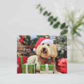 Kerst - GoldenDoodle - Bella Feestdagenkaart (Staand voorkant)
