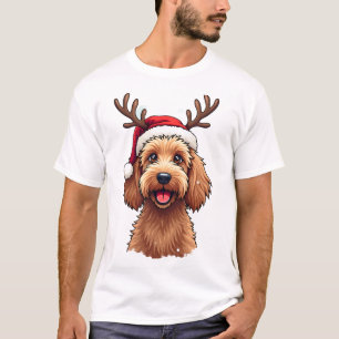 Kerst Goldendoodle Hond Rendier Vakantie Doodle T-shirt