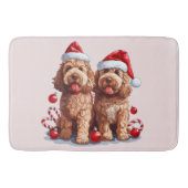 Kerst Goldendoodle Honden Badmat (Voorkant)
