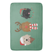 Kerst Goldendoodle Honden Badmat (Voorkant Verticaal)