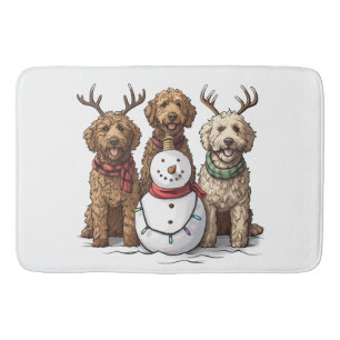 Kerst Goldendoodle Honden Badmat