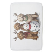 Kerst Goldendoodle Honden Badmat (Voorkant Verticaal)