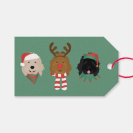 Kerst Goldendoodle Honden Cadeaulabel