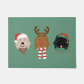 Kerst Goldendoodle Honden Deurmat (Voorkant)
