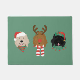 Kerst Goldendoodle Honden Deurmat