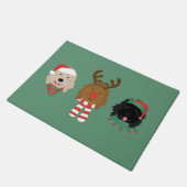 Kerst Goldendoodle Honden Deurmat (Schuin)