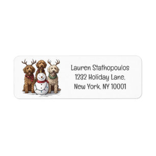 Kerst Goldendoodle Honden Etiket
