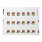 Kerst Goldendoodle Honden Etiket (Full Sheet)