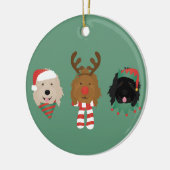 Kerst Goldendoodle Honden Keramisch Ornament (Links)