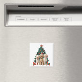 Kerst Goldendoodle Honden Magneet (Insitu (Vaatwasser))