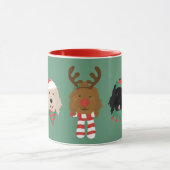 Kerst Goldendoodle Honden Mok (Midden)