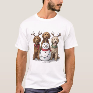 Kerst Goldendoodle Honden T-shirt