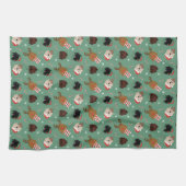 Kerst Goldendoodle Honden Theedoek (Horizontaal)