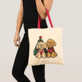 Kerst Goldendoodle Honden Tote Bag (Voorkant (product))