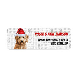 Kerst Goldendoodle Hondenliefhebber Retouradres Etiket