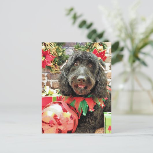 Kerst - GoldenDoodle - Pearl Jam Feestdagenkaart (Staand voorkant)