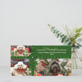 Kerst - GoldenDoodle Poedel Cockapoo - Arnold Feestdagenkaart (Staand voorkant)