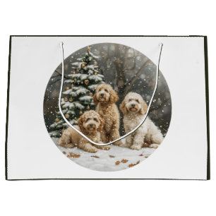 Kerst Goldendoodle Puppy Honden Groot Cadeauzakje