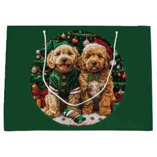 Kerst Goldendoodle Puppy Honden Groot Cadeauzakje