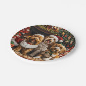 Kerst Goldendoodle Puppy Honden Papieren Bordje (Gekanteld)
