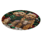 Kerst Goldendoodle Puppy Honden Snijplank (Hoek)