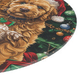 Kerst Goldendoodle Puppy Honden Snijplank (Hoek)