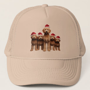 Kerst Goldendoodle, Xmas Labradoodle Crew Trucker Pet
