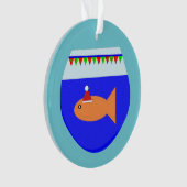 Kerst Goldfish Acrylisch Ornament (voorkant)