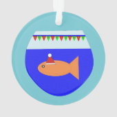 Kerst Goldfish Acrylisch Ornament (achterkant)