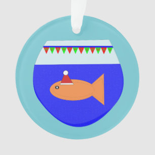 Kerst Goldfish Acrylisch Ornament