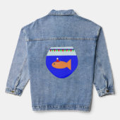 Kerst Goldfish Denim Jacket (Achterkant)