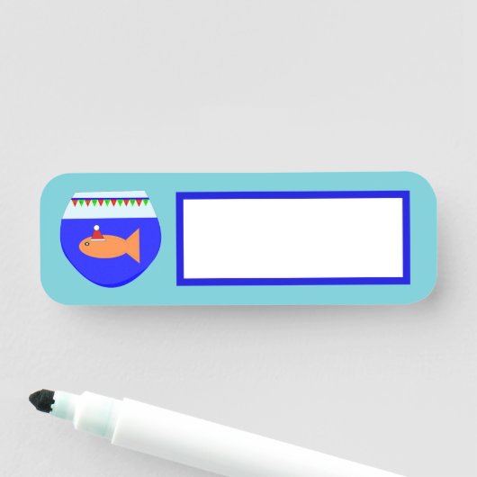 Kerst Goldfish Naamplaatje (In situ)