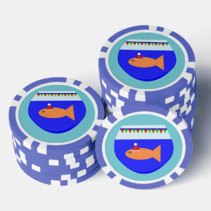 Kerst Goldfish Poker Chips