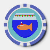 Kerst Goldfish Poker Chips (Voorkant)