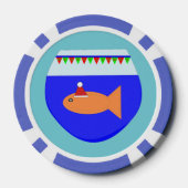 Kerst Goldfish Poker Chips (Achterkant)