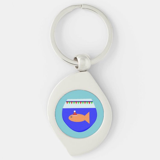 Kerst Goldfish Sleutelhanger (Voorkant)
