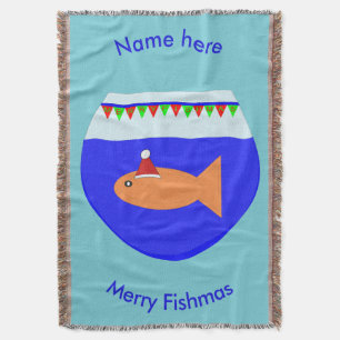 Kerst Goldfish Throw Blanket Deken