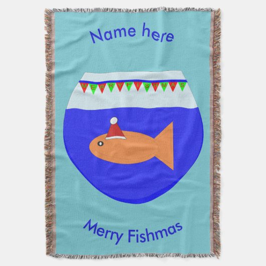 Kerst Goldfish Throw Blanket Deken (Voorkant Verticaal)