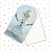 Kerst Golf Ball Snowman Cadeaulabel