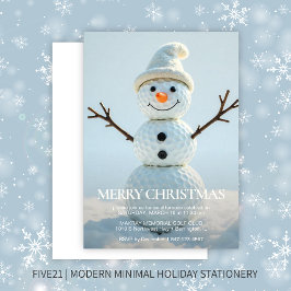 Kerst Golf Ball Snowman Kaart