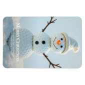 Kerst Golf Ball Snowman Magneet (Horizontaal)
